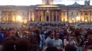 trafalgar square 26 june 2009 michael jackson vigil tribute