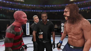 Freddy Krueger vs. Bigfoot (EA Sports UFC 3) - CPU vs. CPU - Crazy UFC 👊🤪