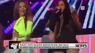Thalía y Natti Natasha se quedan sin playback en medio concierto