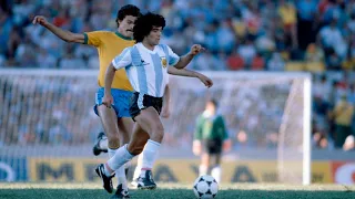 Brazil struggles to stop 20 years old Diego Maradona