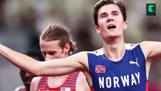 Jakob Ingebrigtsen wins gold in the men's 1500m by breaking the Olympic record.