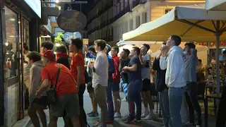 Spanish fans disappointed after losing to Italy in Euro 2020 semi-finals | AFP