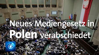 Polnisches Parlament verabschiedet umstrittenes Mediengesetz