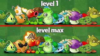 PvZ 2 Challenge - 100 Plants Level 1 Vs 25 Plants Level Max Vs 50 Sunday Edition Zombies