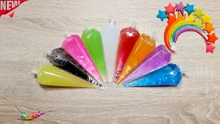 Tedy Tells...How to Make Star Rainbow Slime with Piping Bags | Slime Story | 370