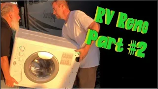 RV Remodel Part Deuce! We install our Washer Combo Unit and have fun in the process.