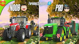 Noob🤤VS Pro😎 Preparing Field in Farming Simulator 22 - FS 22 Funny Gameplay