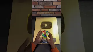 Solving Megaminx on the “Golden Play Button” #shorts