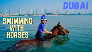 THIS WAS EPIC! HORSE RIDING AND SWIMMING IN THE SEA ON AN ARABIAN HORSE IN DUBAI!