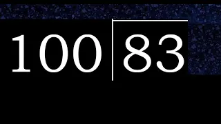 Dividir 83 entre 100 division inexacta con resultado decimal de 2 numeros con procedimiento