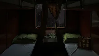 Sleeping On The Hogwarts Express | Rainy Night at Hogwarts | Night train for sleep