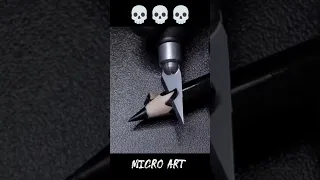 Skull Sculpture on pencil lead 💀😱 || Micro Art || #shorts #art #carving #pencilcarving #artwork #art