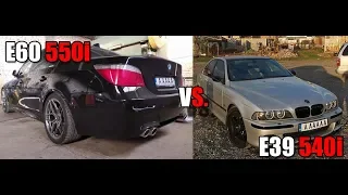 Rolling race BMW E60 550i vs BMW E39 540i