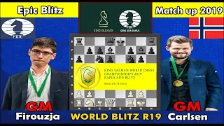 Tragic Lost In Time By Firouzja Against Reigning World Blitz Champion Carlsen. Throwback KSWBC 2019.