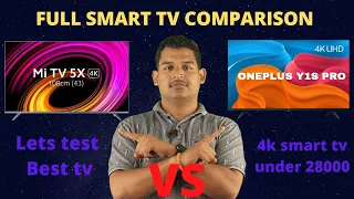 Oneplus Tv Y1s Pro Vs Mi Tv 5X | Best Smart Tv Comparison | 4k Tv Under 28000