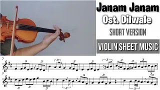 Free Sheet || Janam Janam - Ost. Dilwale || Violin Sheet Music