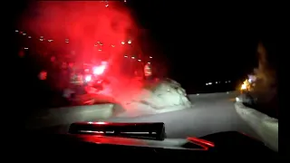 Rallye Monte-Carlo 2022 SS1 - Loeb/Galmiche night onboard with awesome fan atmosphere