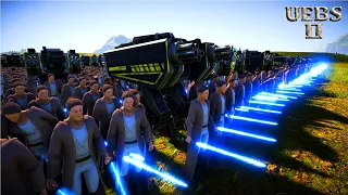 T-45 & T-800 PROTECT JEDIS FROM 3,000,000 ZOMBIES | Ultimate Epic Battle Simulator 2 | UEBS 2