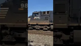 NS 9830 in LaPorte,IN with an SD70ACE horn!