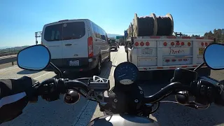 1st Motovlog!!  Lane splitting in traffic  Iron 883