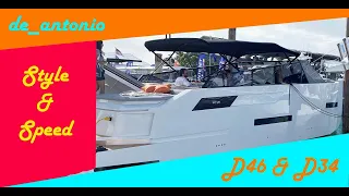 De-Antonio D46 & D34 Super Contemporary outboard powered luxury boats