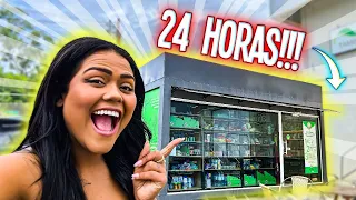 24 HORAS COMENDO COMIDAS DO SUPERMERCADO DO FUTURO!!!