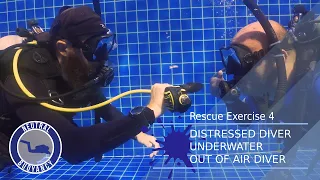 PADI Rescue Diver Course Skill: How to Rescue a Distressed Scuba Diver (Out of Air)