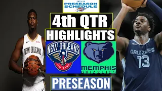 Memphis Grizzlies vs New Orleans Pelicans 4TH QTR Highlights | Oct 25 | 2023 NBA Regular Season