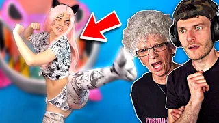showing my grandmother belle delphine (traumatized lol)