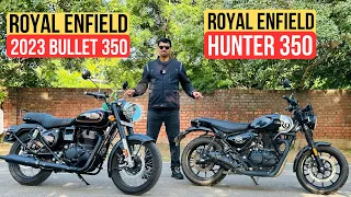 2023 Royal Enfield Bullet 350 Vs Hunter 350 - Detailed Comparison