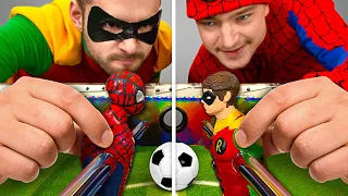 Superhero Movie Characters Love Playing Football Too! DIY Table Football