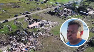 “Lo arrastré sobre un colchón”: así salvaron hispanos a sus familias tras tornados en Valley View