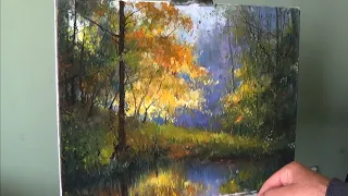 Autumn day. How to paint autumn. Autumn landscape painting