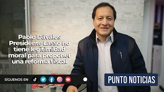 Pablo Dávalos | Presidente Lasso no tiene legitimidad moral para proponer una reforma fiscal
