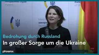 Pressekonferenz mit Annalena Baerbock zum Besuch in Kiew