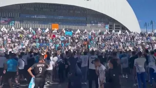 Les supporters d' OM rendent Hommage à René Maleville avant la rencontre OM - RENNES  #teamom  #om