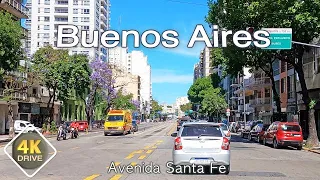 4K DRIVE Buenos Aires ARGENTINA 4K video Santa Fe Avenue BA