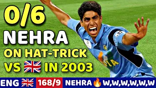 ASHISH NEHRA 0/6 Wickets🔥 Vs | india vs england world cup 2003 W W W W W😱🔥 |