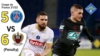 Highlights | Paris Saint Germain 0-0 (pen 5-6) OGC Nice | Coupe de France 21/22 | 1 Feb 2022