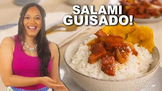 Dominican Salami Guisado | Dominican Recipes | Chef Zee Cooks