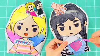 [💸Paperdiy💸] Wednesday and Enid 💉 Instructions making squishy surgical from paper | Paper Stories