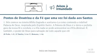 Culto Online CCB 01/09 2021 - 15:00