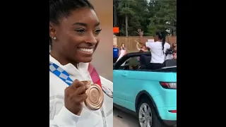 Simone Biles Treated Like Royalty After Returning From The Tokyo Olympics!