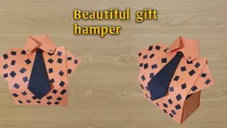 Diy gift box/gift box/origami shirt/how to make  paper  shirt/gift box idea