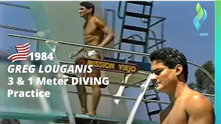 1984 Greg Louganis practices Men 3 Meter Practice Diving with Mission Viejo Nadadores