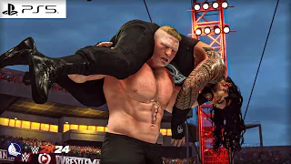 Brock Lesnar vs Roman Reigns - Wrestlemania 31 (WWE 2K24) Showcase Mode | PS5 Gameplay