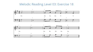 Melodic Reading Level Three : Exercise 18