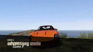 GTA V - Hilarious Fail, AFK Guy Wins Sumo