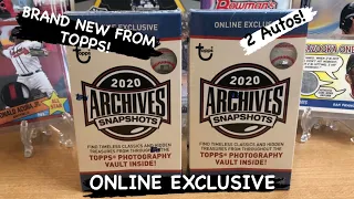 Brand New! 2020 Topps Archives Snapshots! First Look! ** 2 Autos! **