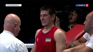 MENS WORLD #BOXING CHAMPIONSHIPS TASHKENT 2023. Semi-final M75. Abdullayev A.🇺🇿-🇧🇷Pereyra W.